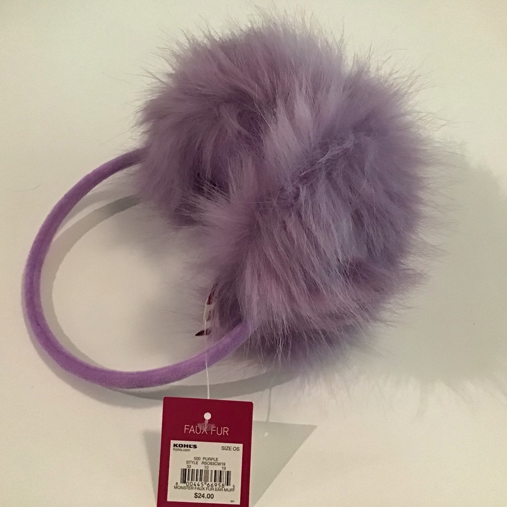 Ear Muff Faux Fur Purple NWT One Size